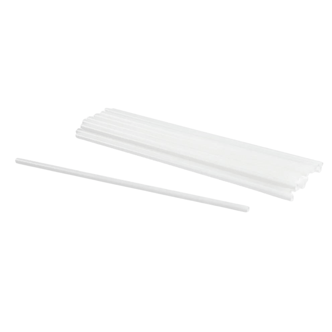 10" Regular Unwrapped White Straws - Stratosphere Distribution