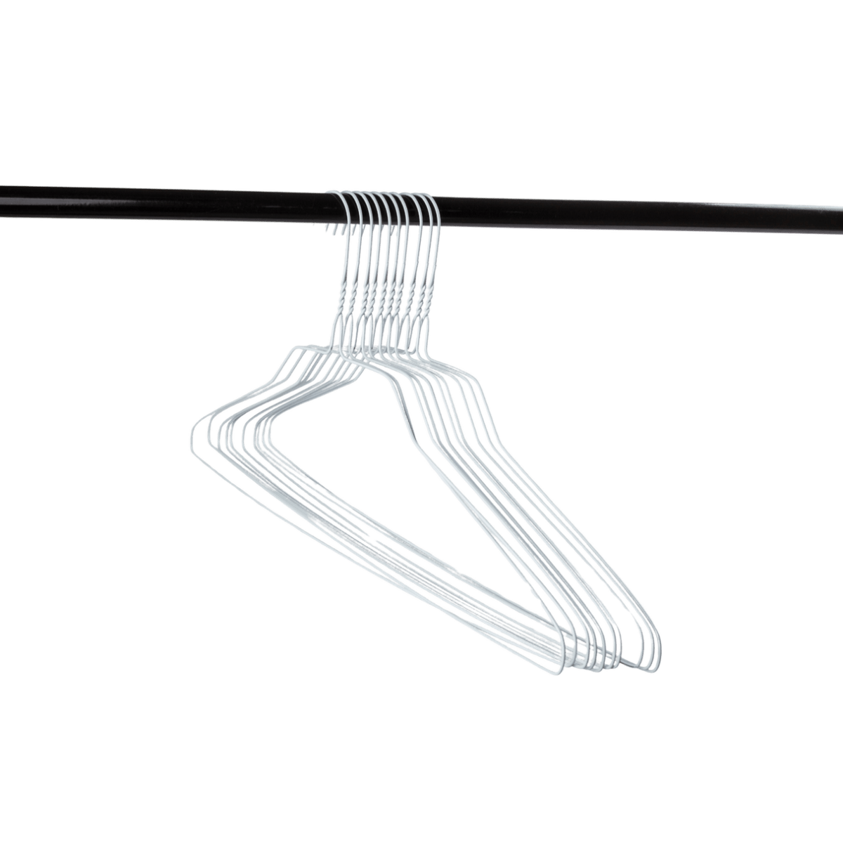 18" White Shirt Hanger, 14.5 Gauge - Stratosphere Distribution