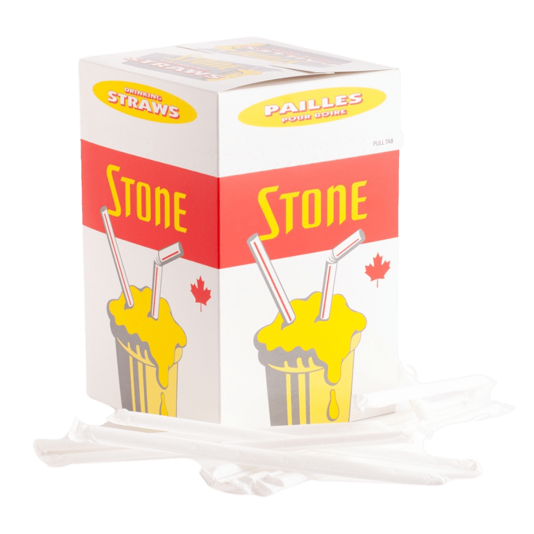 8" Individually Wrapped Flex Milkshake Straws - Stratosphere Distribution