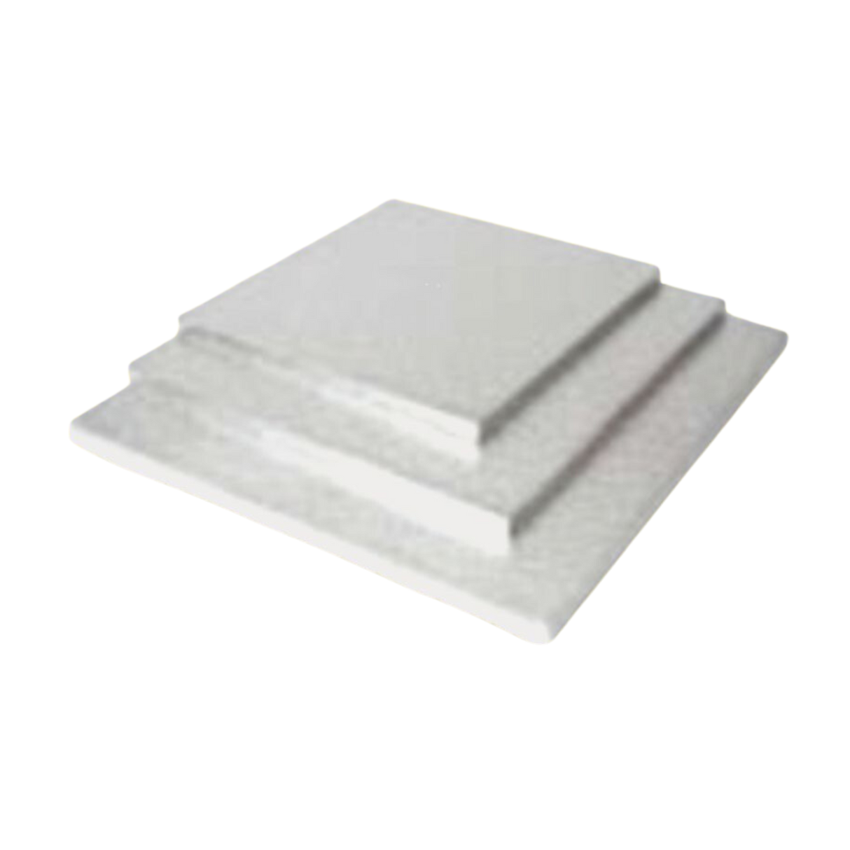 10" Square Silver Cake Board - Foil Wrapped Corrugated Board