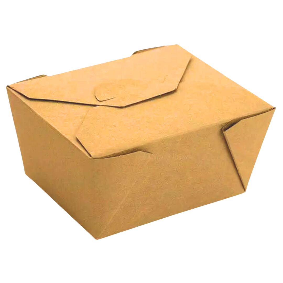 26 oz Kraft Top Folded Paper Container - #1