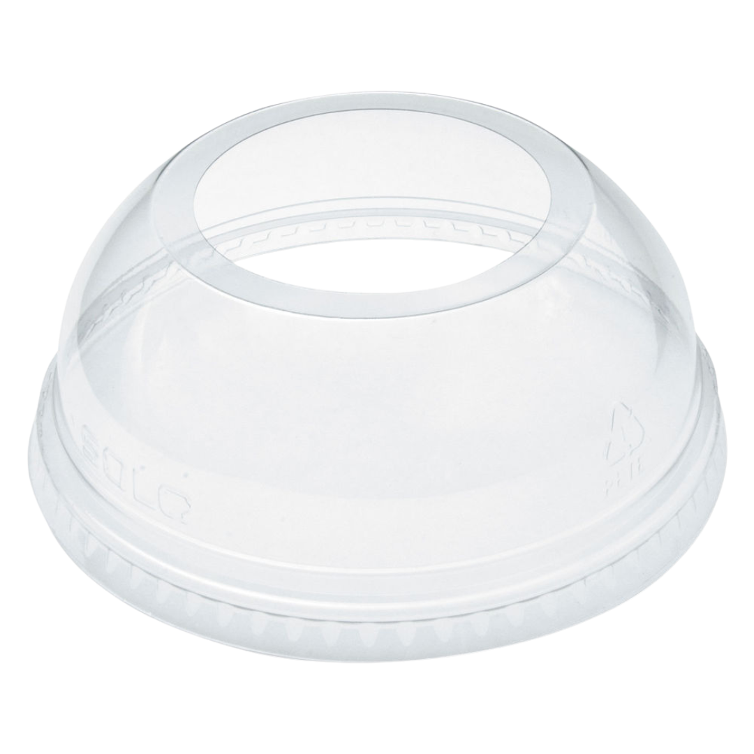 98mm PET Dome Lids with Wide Open Hole Sized for Spoon