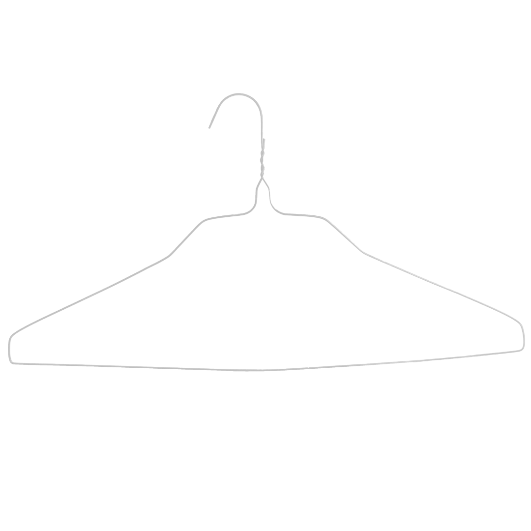 16" White Shirt Hanger, 14.5 Gauge