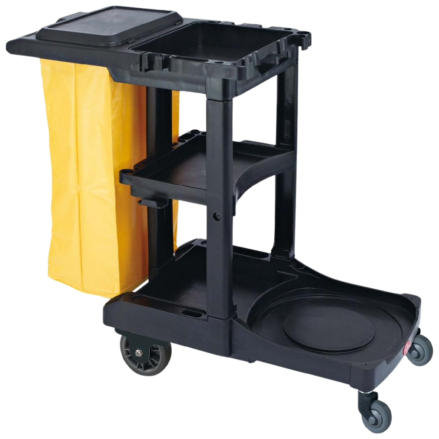 Black Heavy Duty Janitorial Cart