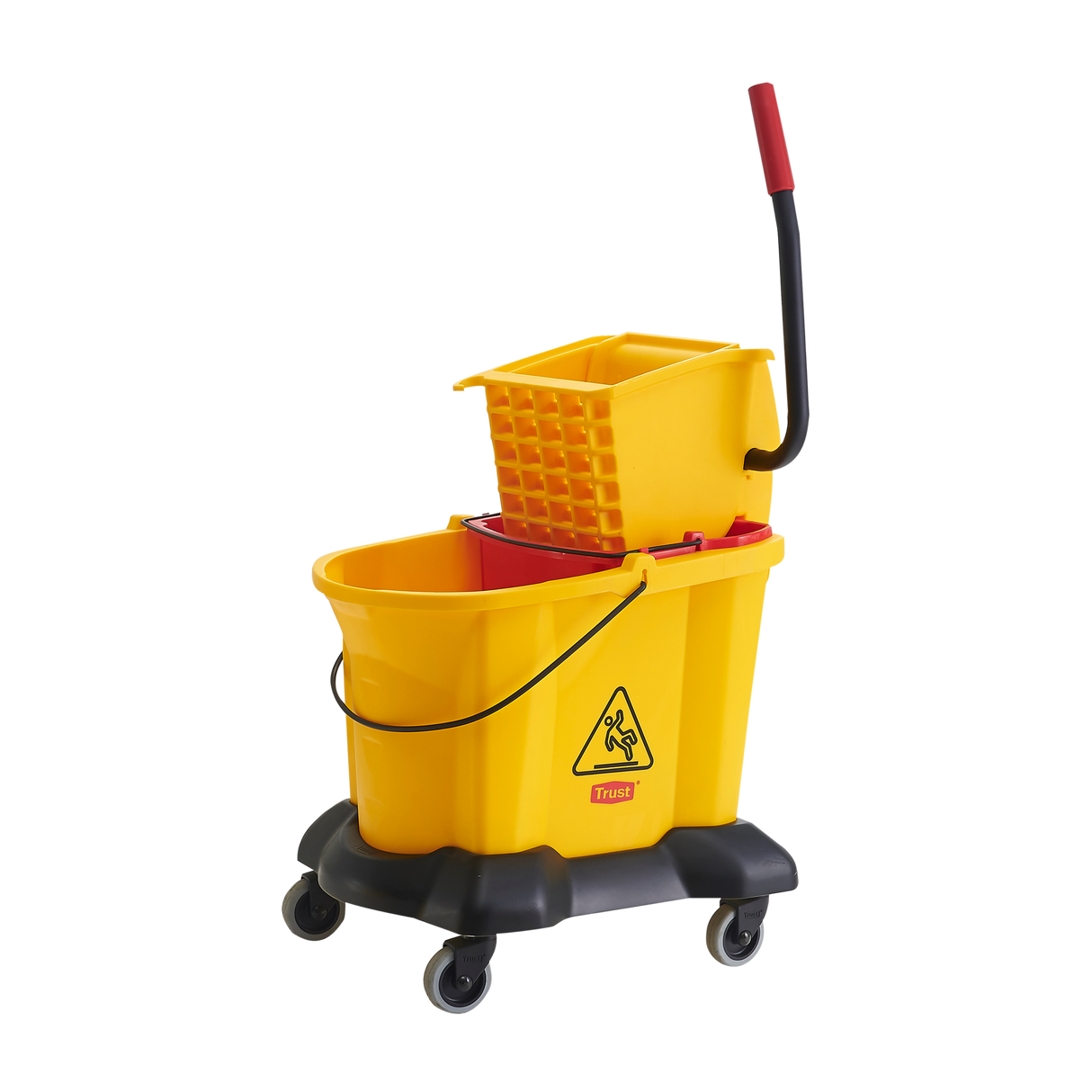 33L Dual-water Side Press Yellow Bucket and Wringer Combo