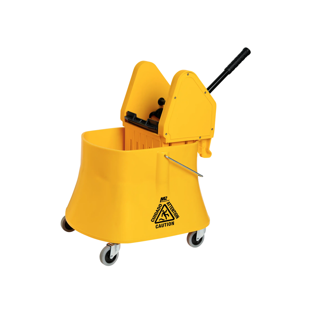 Heavy Duty 37L Down Press Yellow Bucket and Wringer