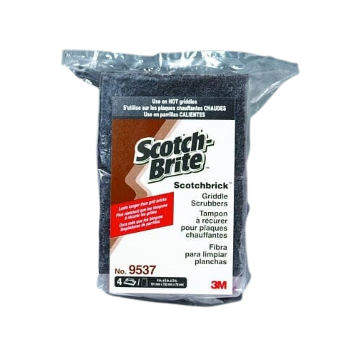 4" x 6" x 3" Griddle Scrubber