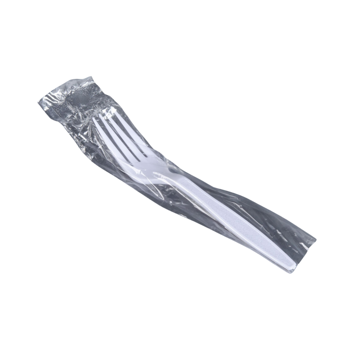 White Heavy Individually Wrapped Plastic Forks