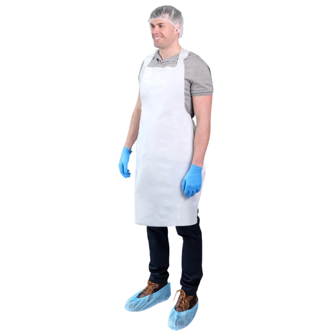 5.5mil White Polyurethane Apron