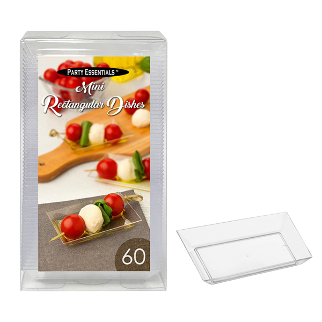 3.14" x 2.16" Clear Mini Rectangular Dishes
