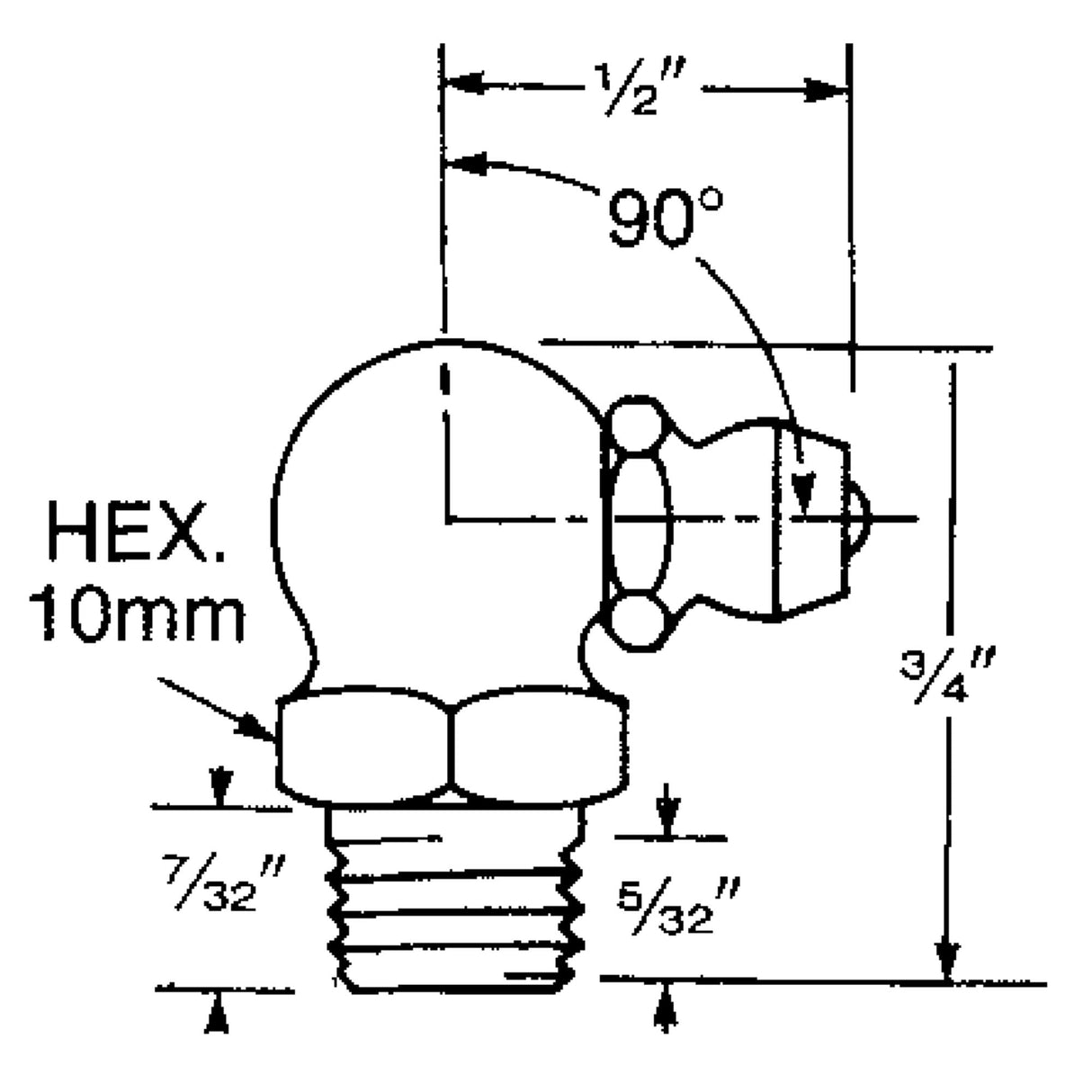 Fitting, 8 mm Thread
