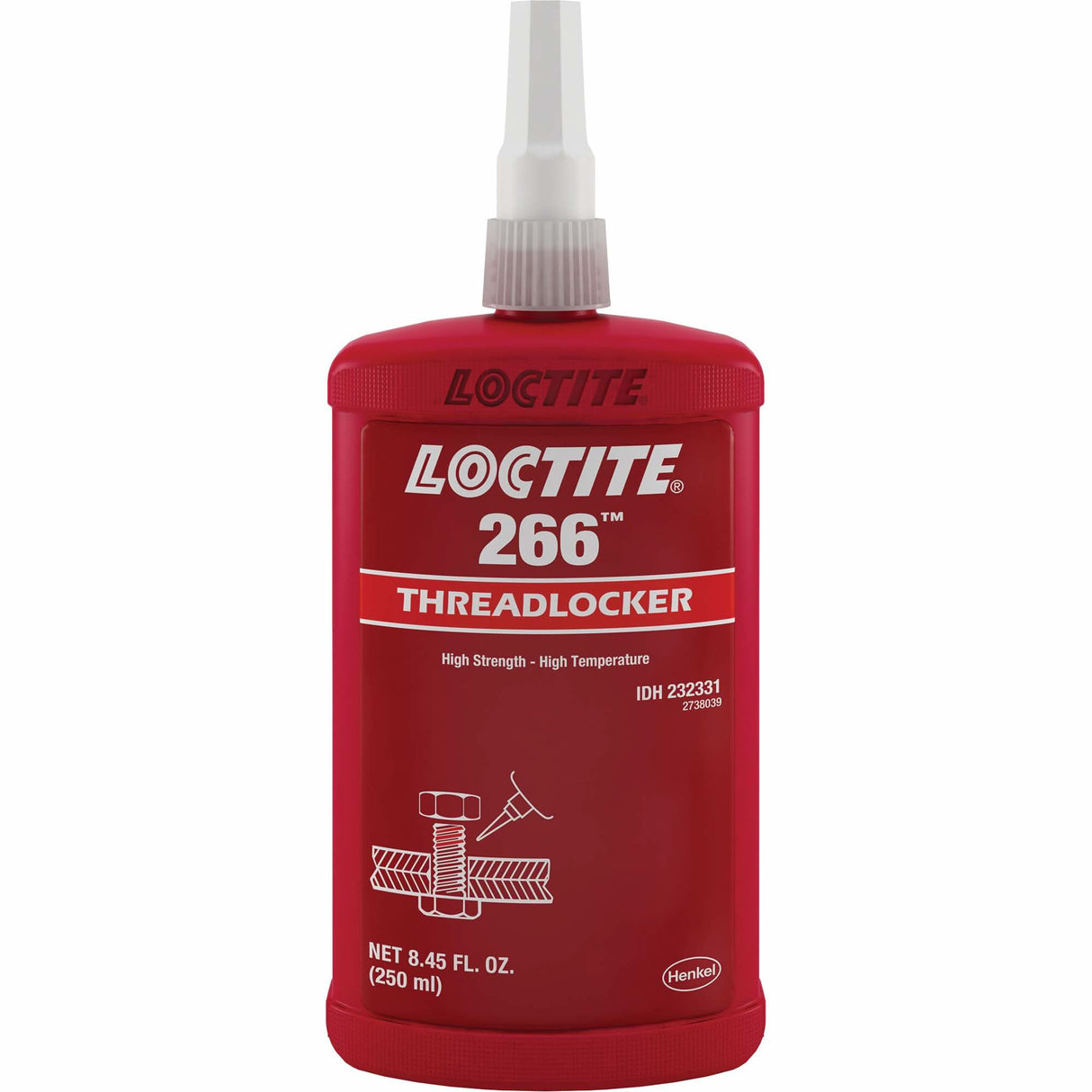 266 Threadlocker, Red, High, 250 ml, Bottle