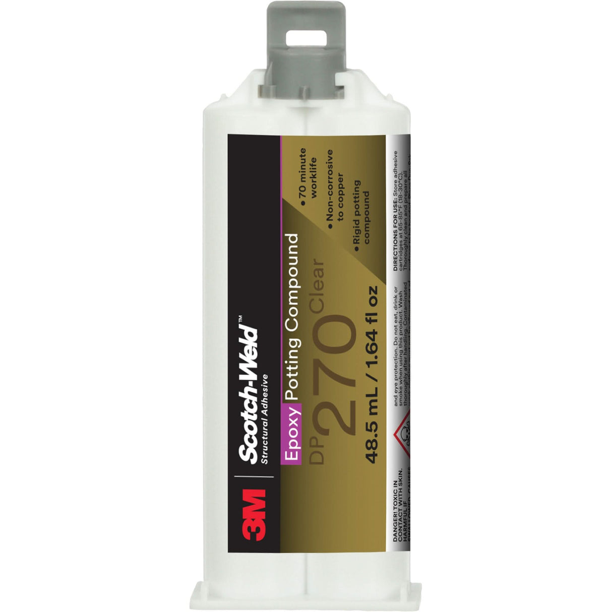 Scotch-Weld™ Epoxy Potting Compound, 1.7 fl. oz./48.5 ml, Dual Cartridge, Two-Part, Clear