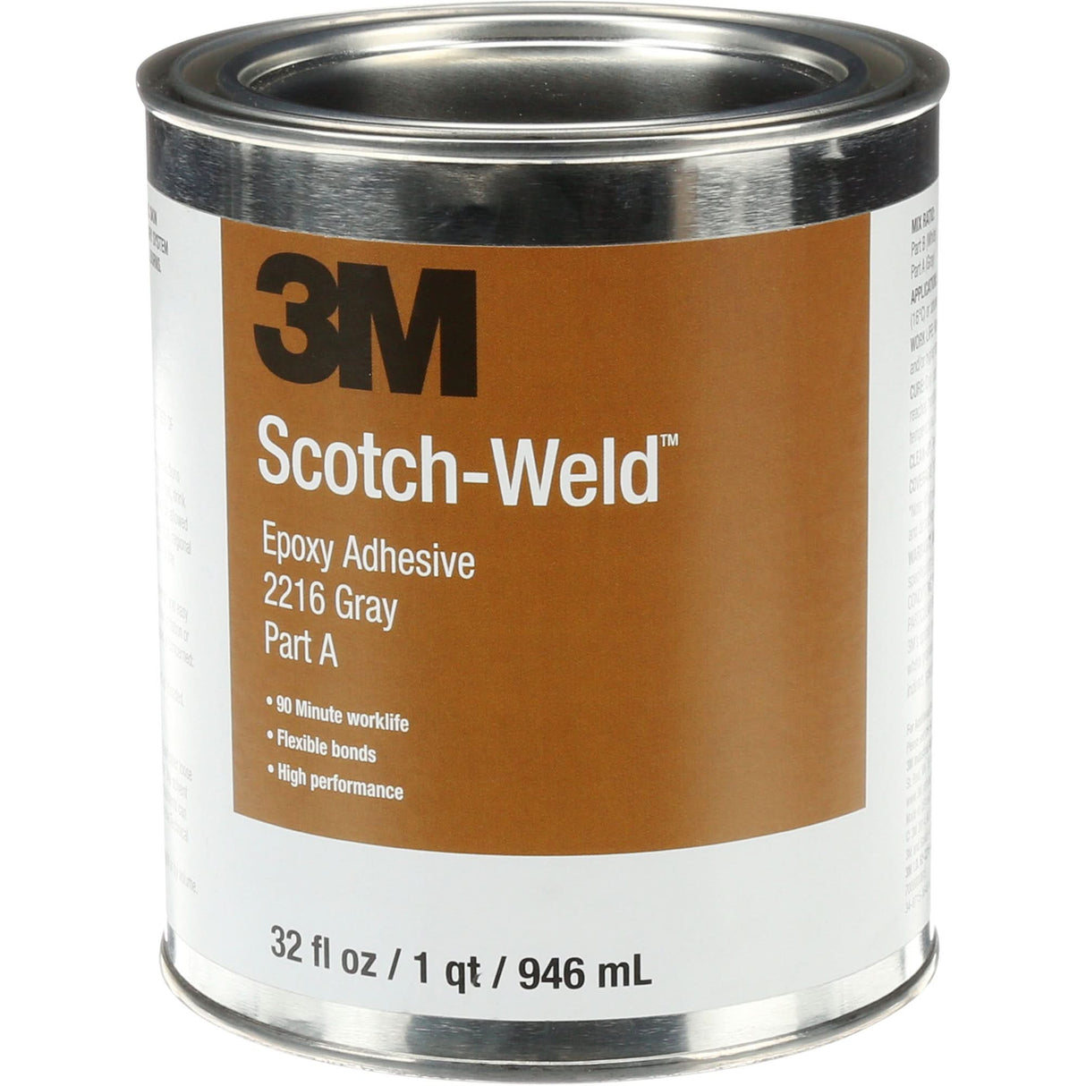 Scotch-Weld™ Adhesive, 32 fl. oz., Kit, Two-Part, Grey