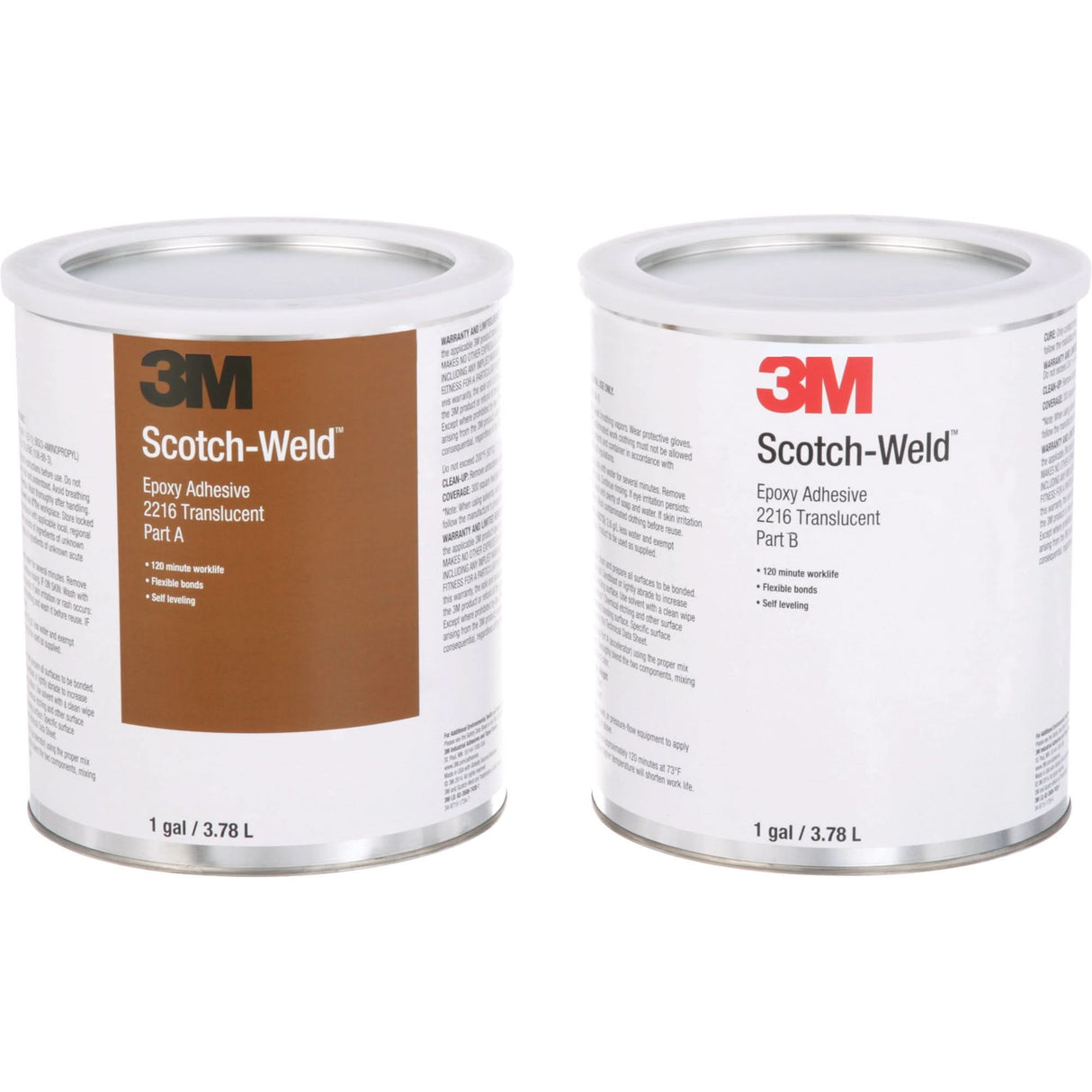 Scotch-Weld™ Adhesive, 1 gal., Pail, Two-Part, Translucent