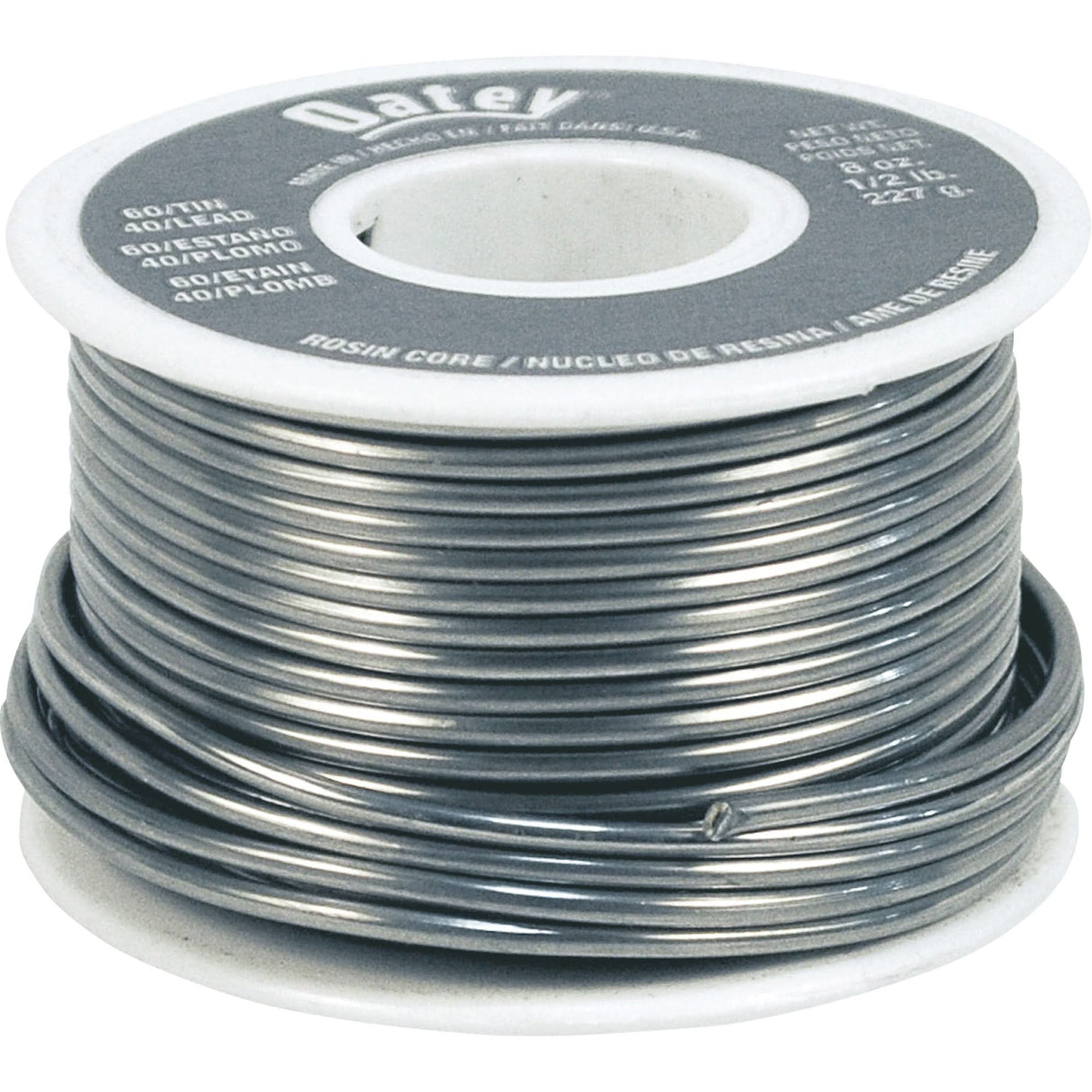 60/40 Solder, Lead-Based, 60% Tin 40% Lead, Rosin Core, 0.063" Dia.