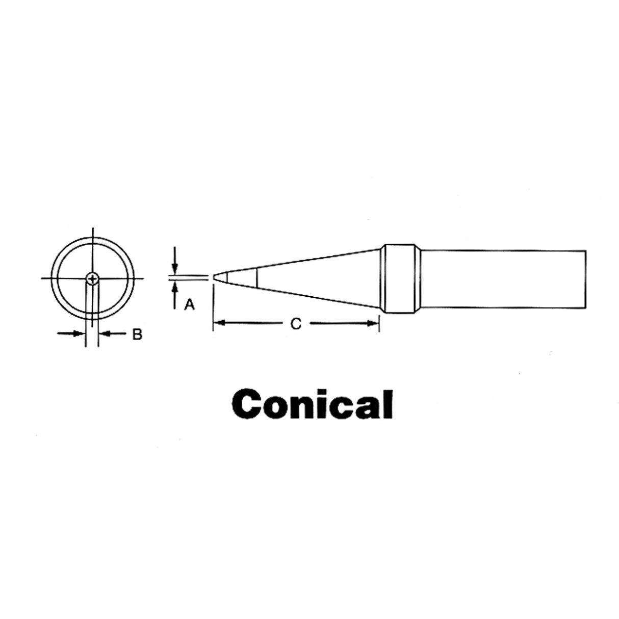 WTCPT Temperature Controlled Soldering Stations - PT Series Tips, Conical