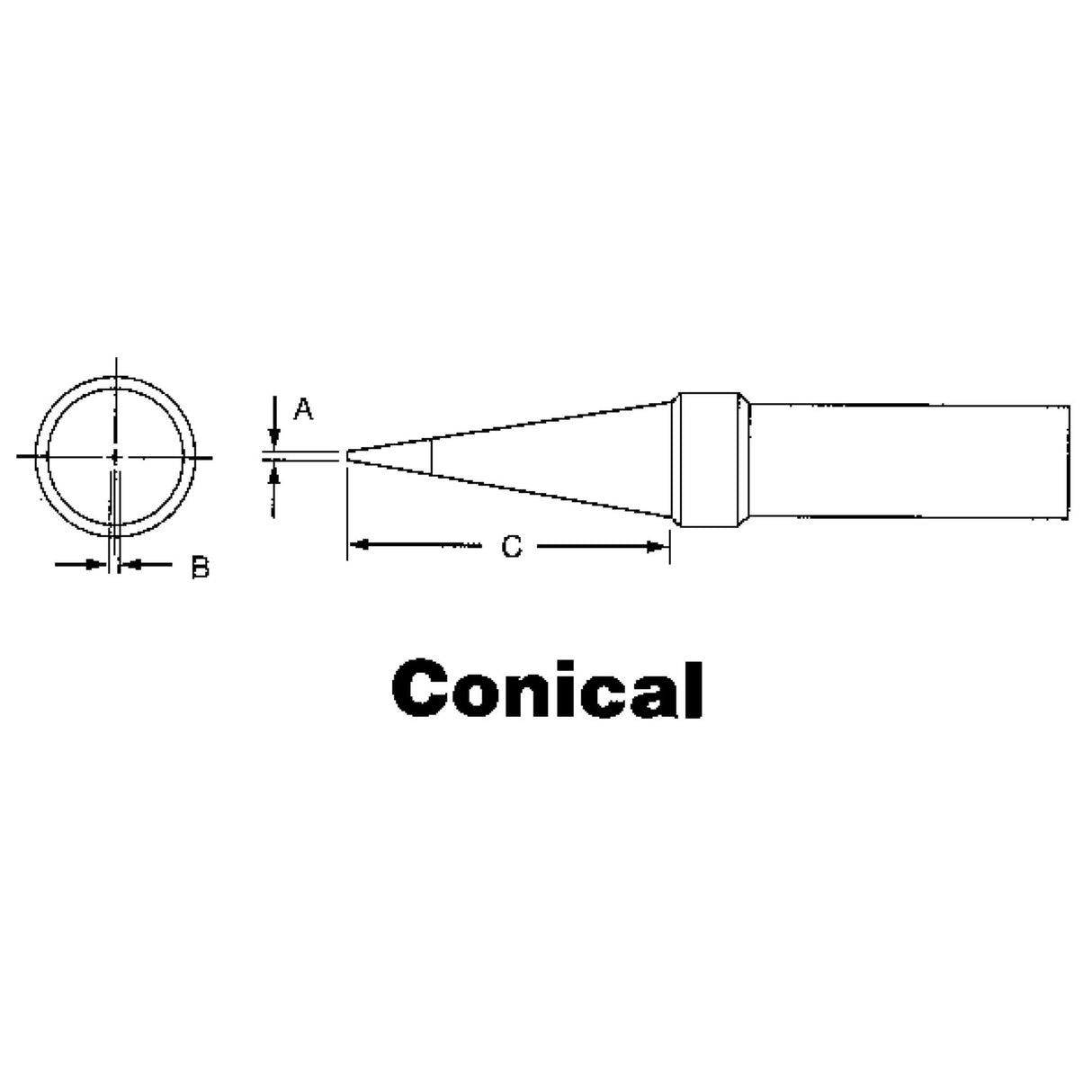 ET Series Tips For TEF891 Soldering Pencil, Conical