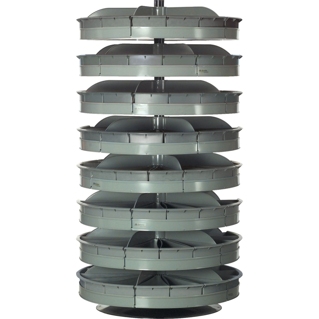 Rotabin® Storage Units, 500 lbs. Capacity per Level, 6 Level, 50" H x 34" Dia.
