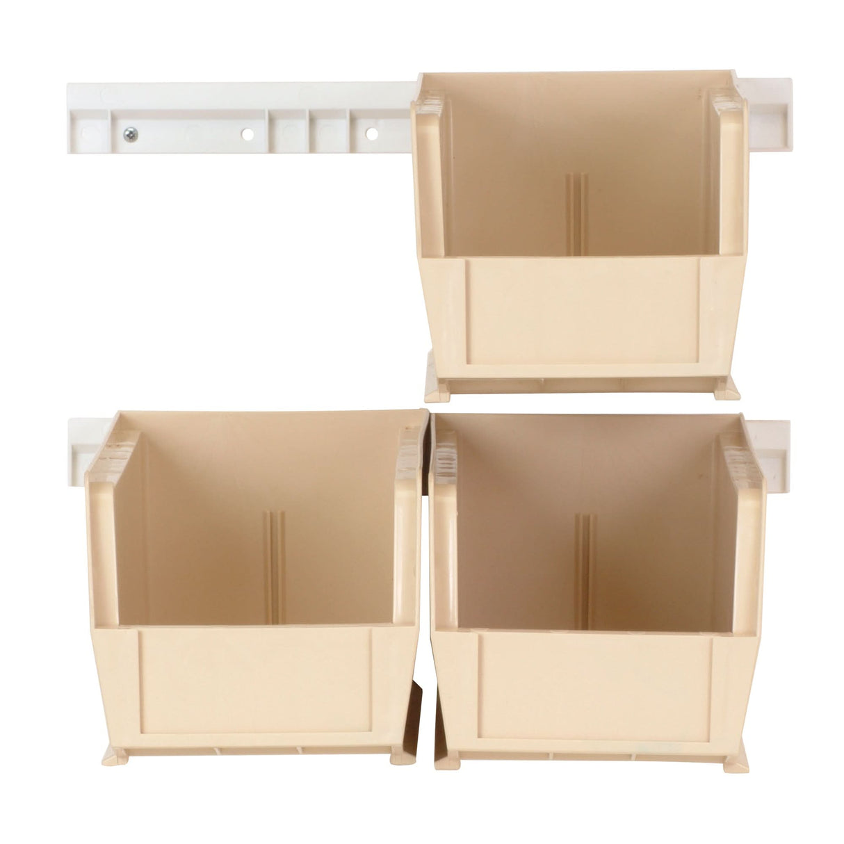 Hang-n-Stack Bin Complete Package, 5-1/2" W x 5" H x 10-7/8" D, Ivory