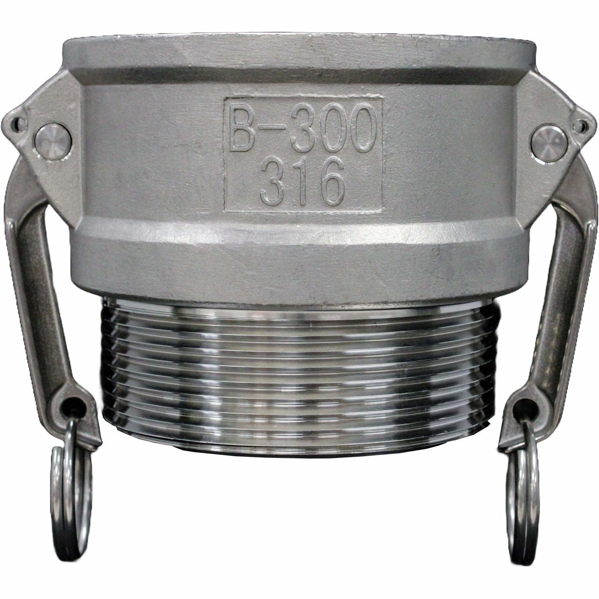 Cam & Groove Coupling, Stainless Steel, Type B, 1-1/4", Male NPT, 250 PSI