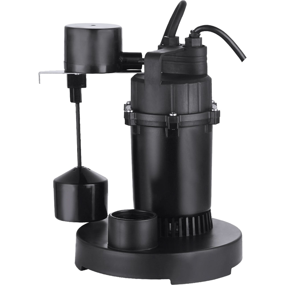 Thermoplastic Submersible Sump Pump, 2560 GPH, 115 V, 4.6 A, 1/3 HP