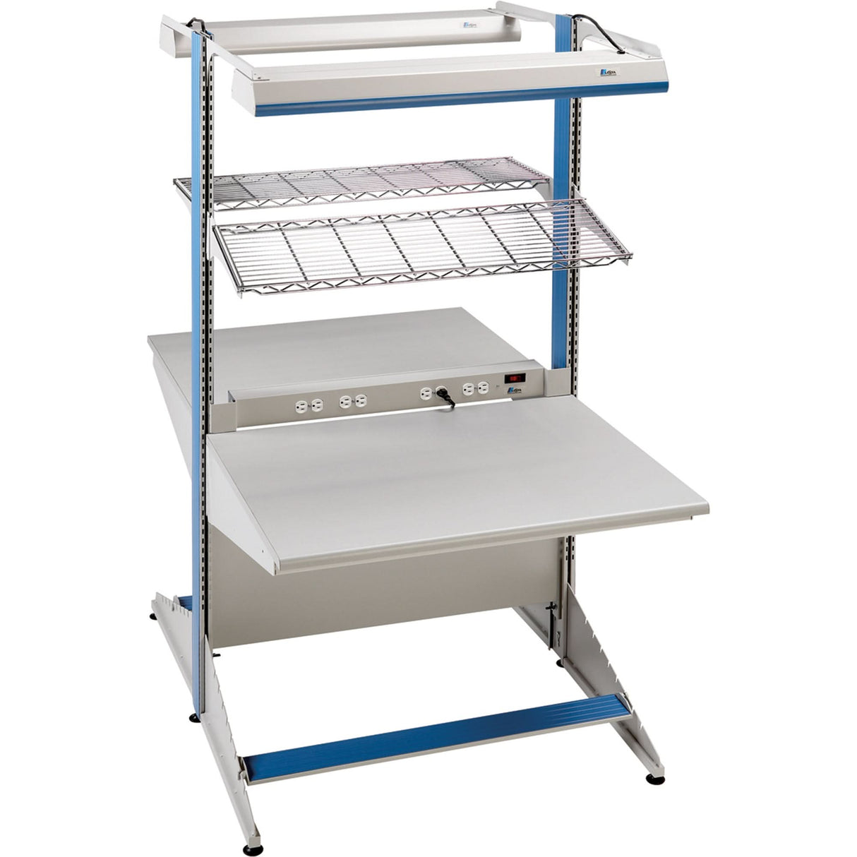 Arlink Preconfigured Workstation, 48" W x 56" D x 84" H, Double Sided Corner Add-On