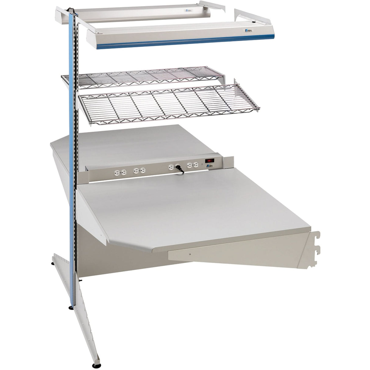 Arlink Preconfigured Workstation, 36" W x 56" D x 84" H, Double Sided Corner Add-On