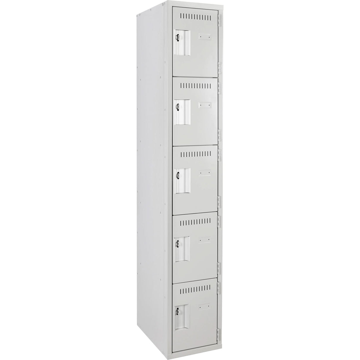 Assembled Clean Line™ Personal Effects Lockers, 5 -tier, 12" x 72" x 12", Steel