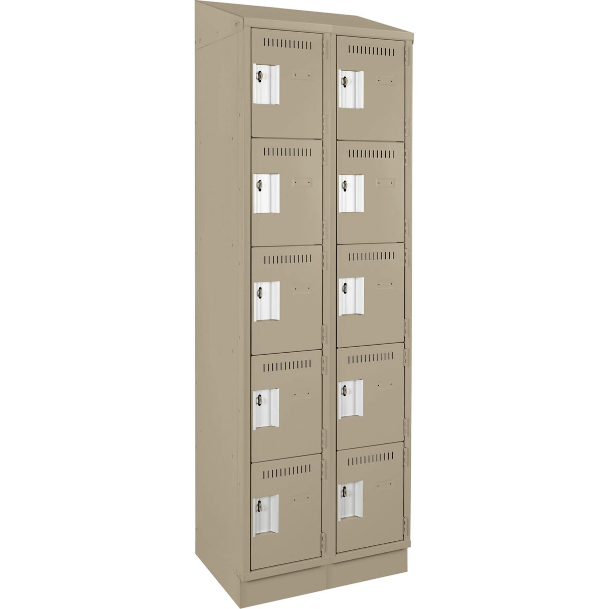 Assembled Clean Line™ Personal Effects Lockers, 5 -tier, Bank of 2, 12" x 82" x 24", Steel