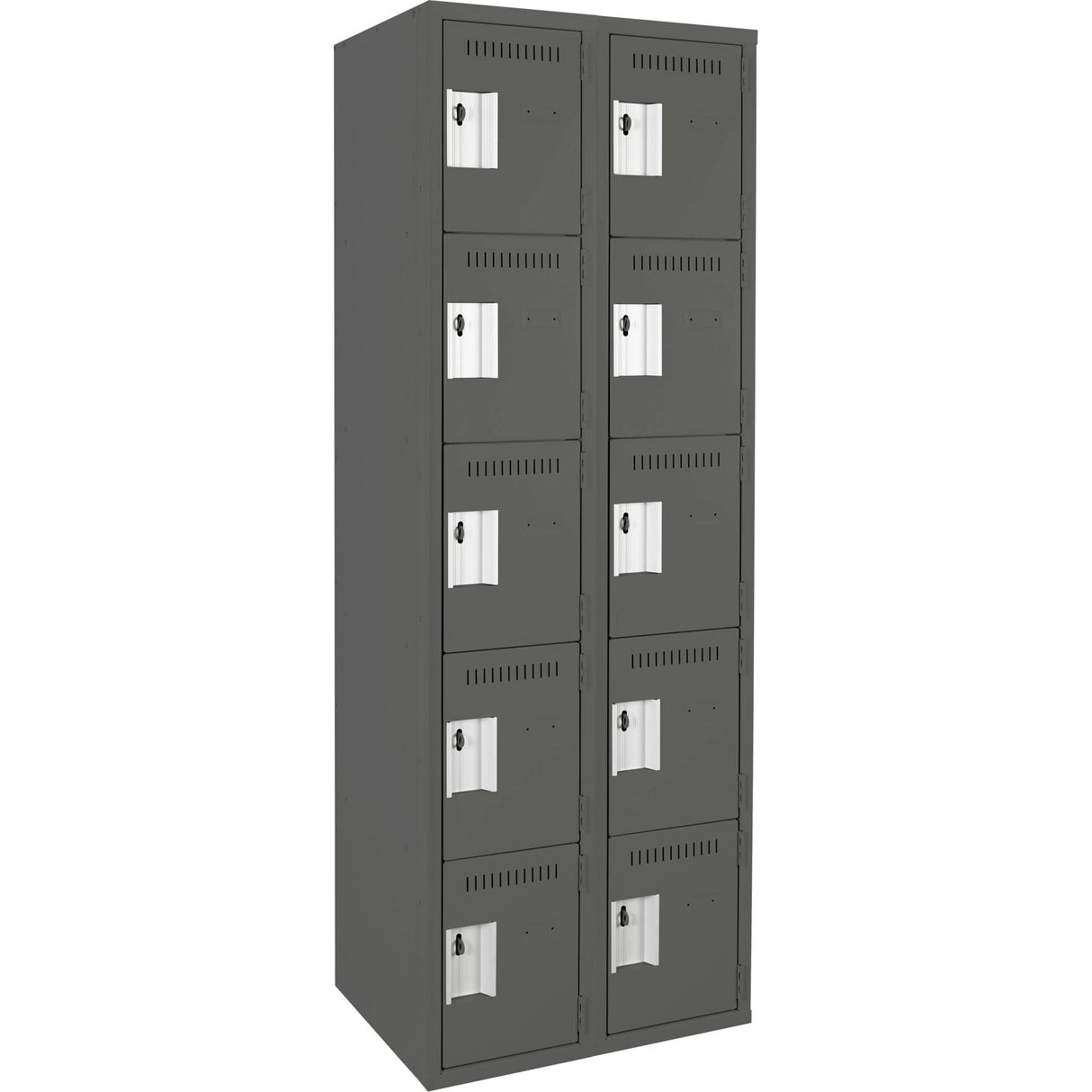 Assembled Clean Line™ Personal Effects Lockers, 5 -tier, Bank of 2, 15" x 72" x 24", Steel