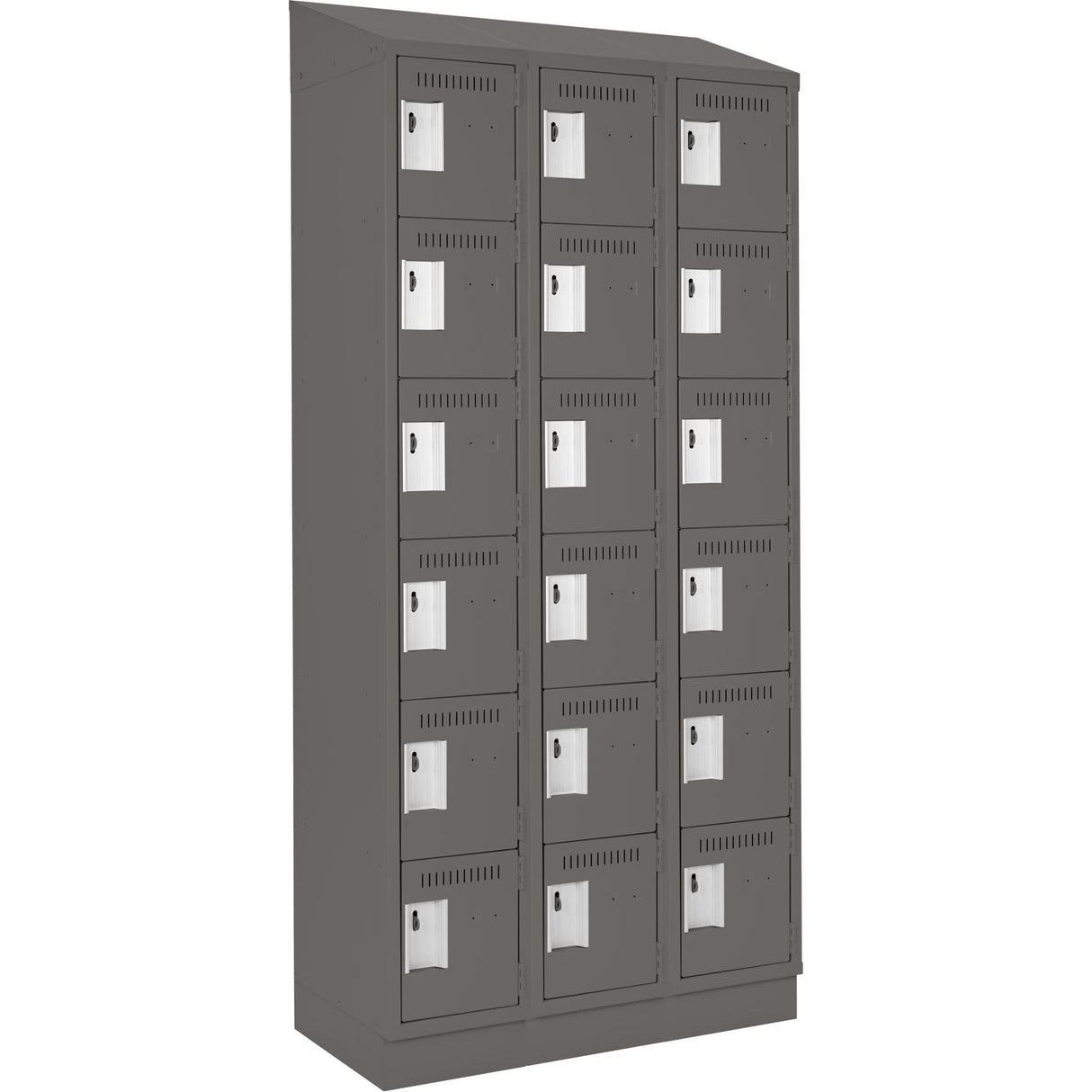 Clean-Line Lockerette, 6 -tier, Bank of 3, 18" x 72" x 18", Steel