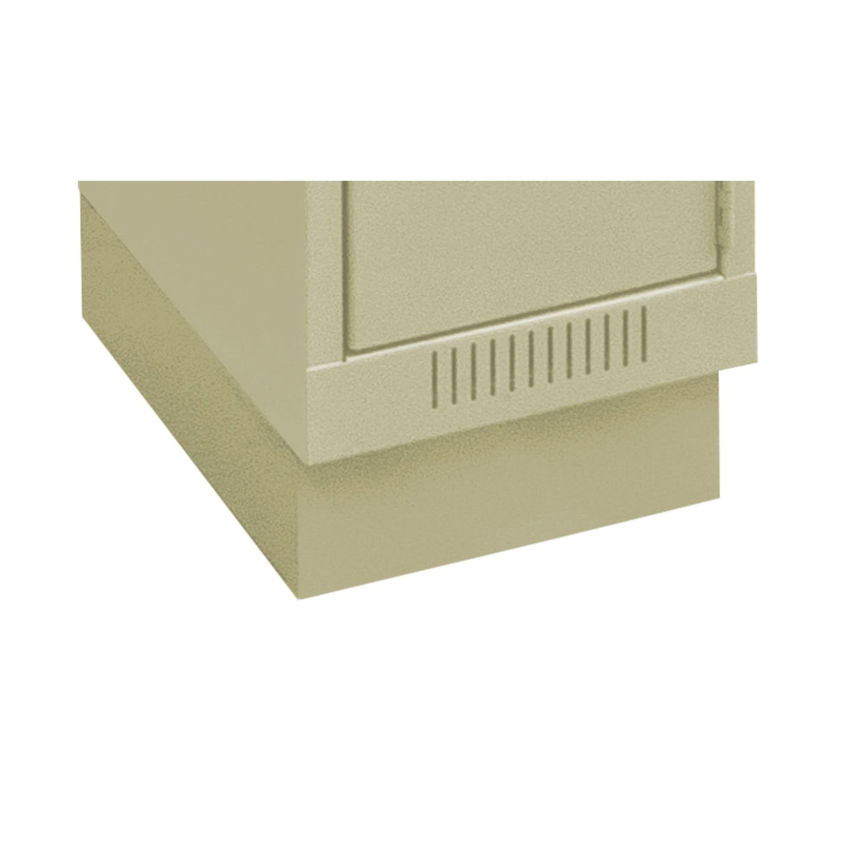 Clean Line™ Economy Lockers Recessed Base, 3 Banks, 4" H x 36" W x 18" D, Beige, Steel