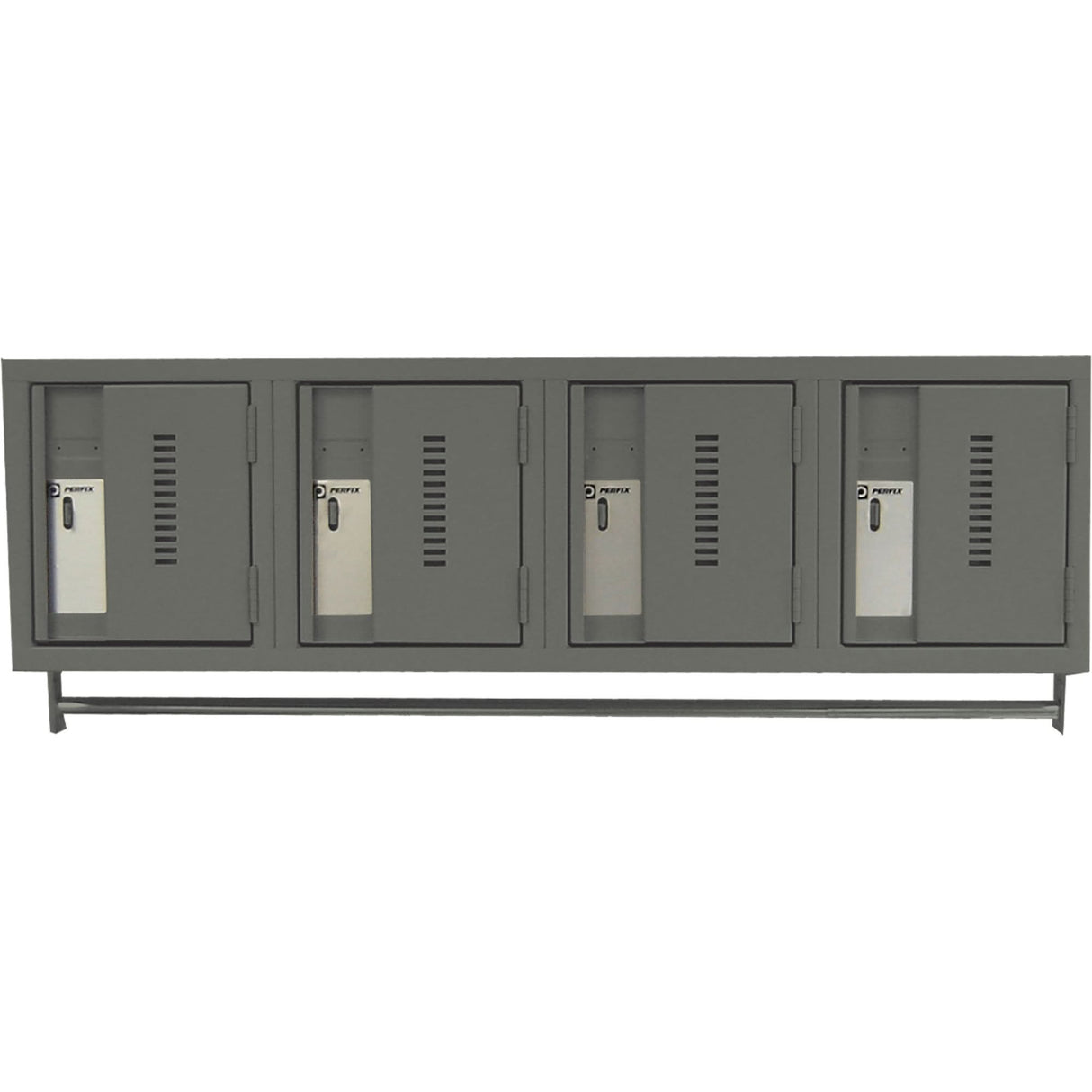 Wall Hung Lockers - Heavy Duty, Bank of 4, 18" x 12" x 12", Steel