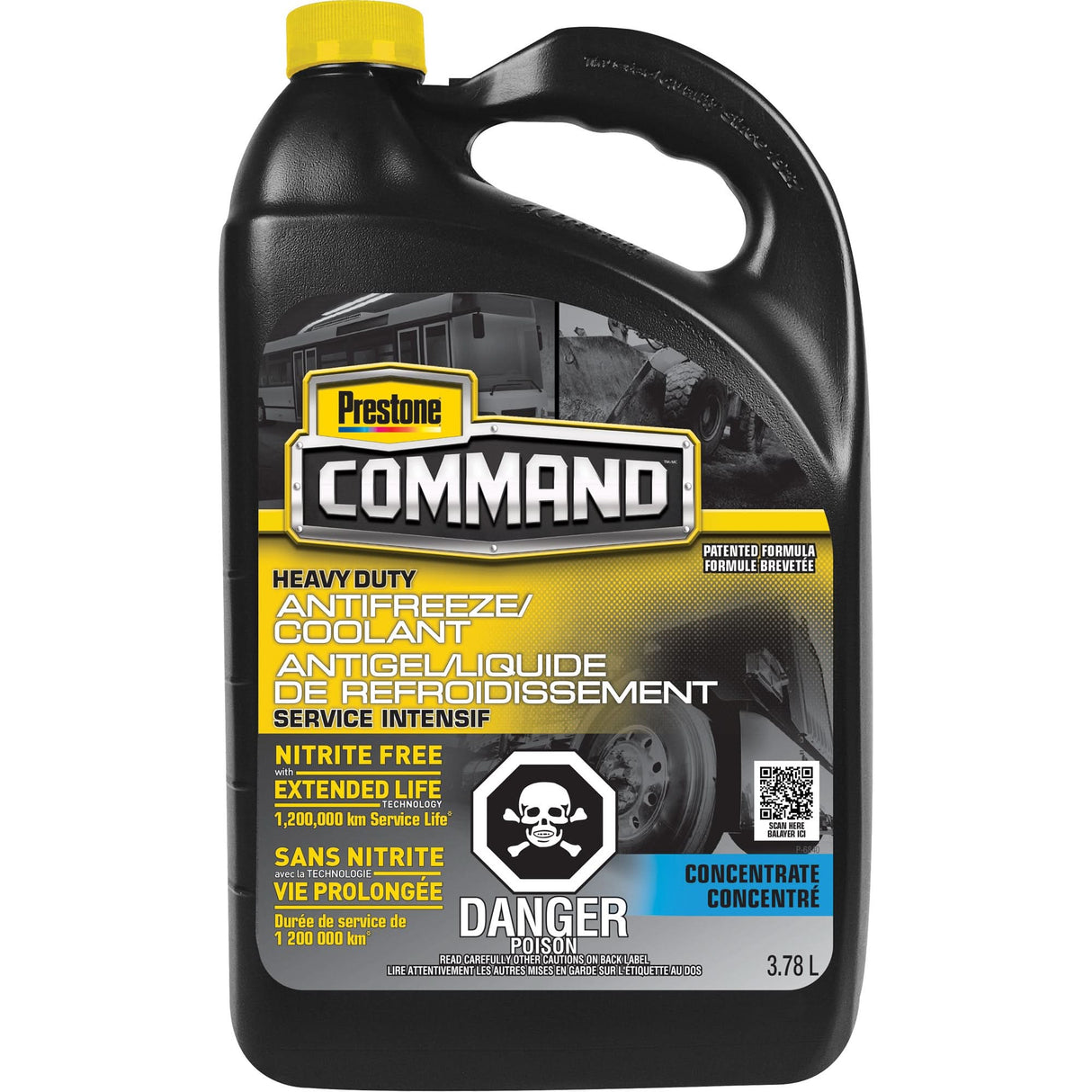Command® Heavy-Duty Nitrate-Free Extended Life Concentrate Antifreeze/Coolant, 3.78 L, Jug