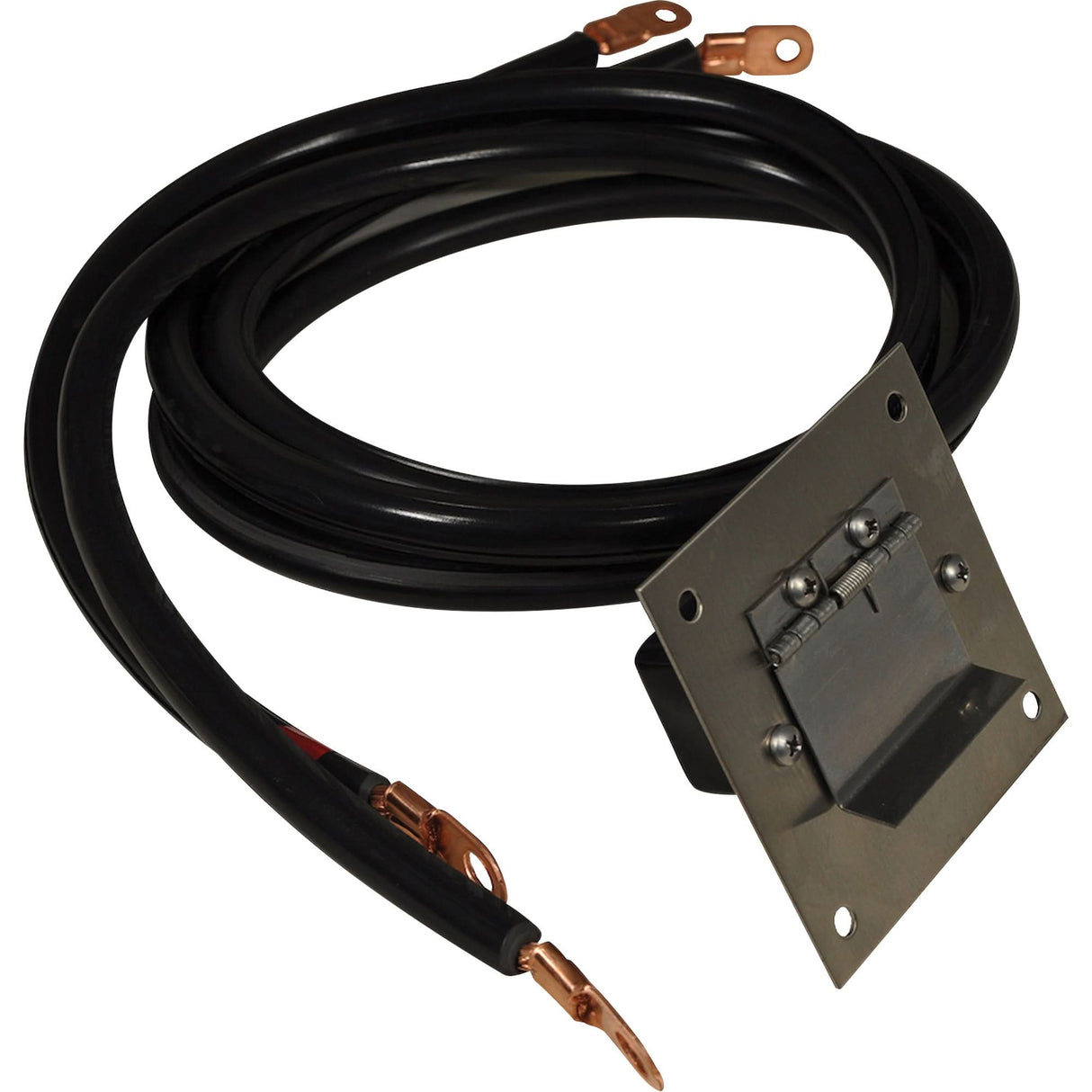 Plug-In Polarized Stainless Steel Socket Panel, 4 AWG, 5' Cable