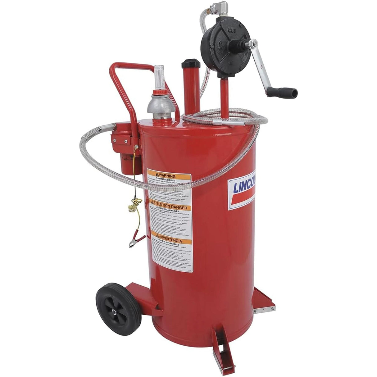 25-Gallon Steel Fuel Caddy with 2-Way Rotary Pump & Filter