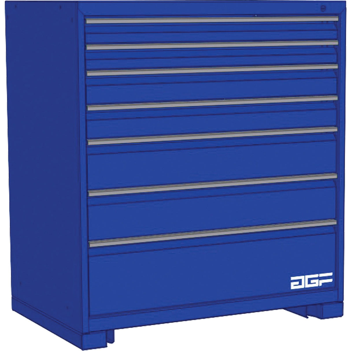 Modular Drawer Cabinet, 7 Drawers, 48" W x 24" D x 40" H, Blue