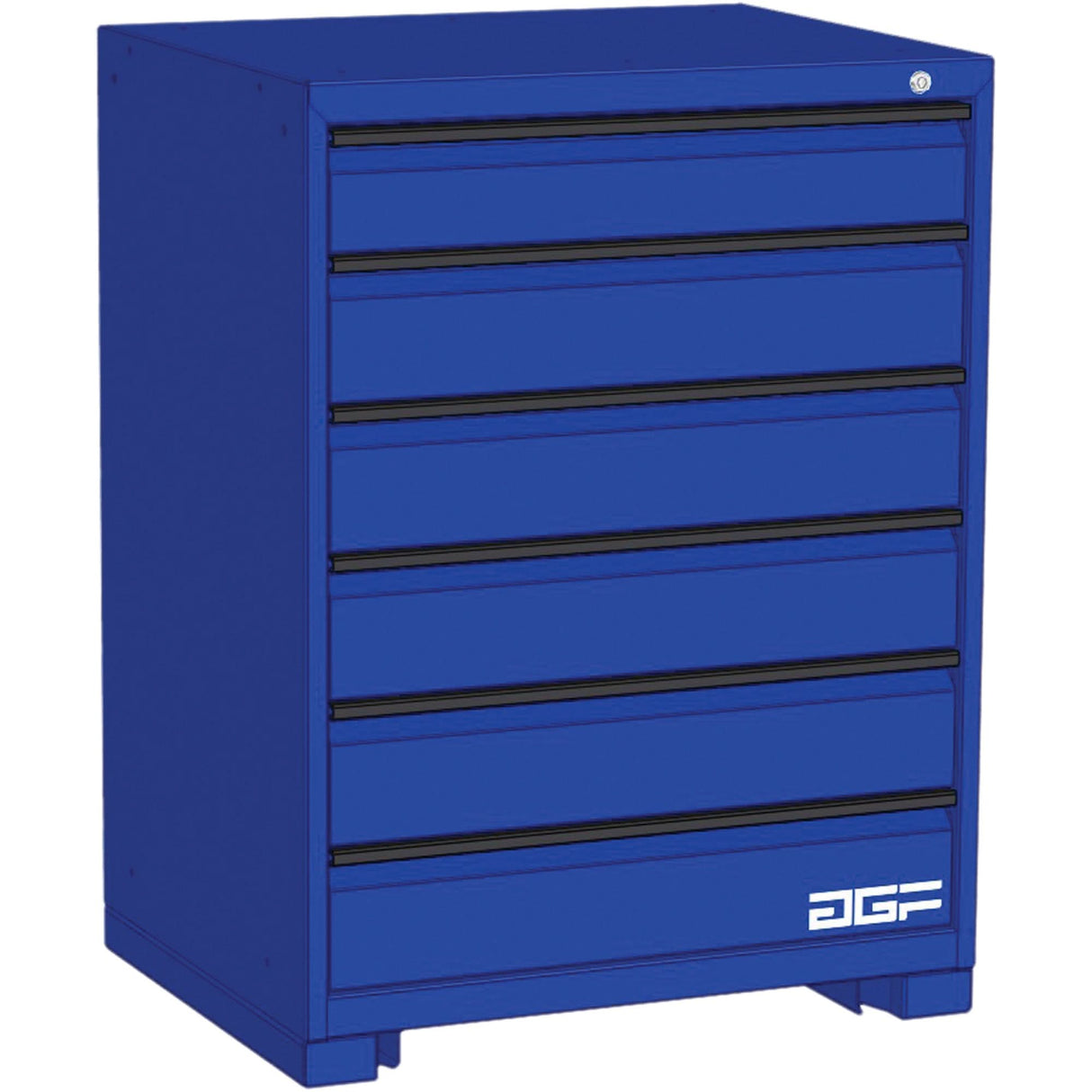 Modular Drawer Cabinet, 6 Drawers, 30" W x 24" D x 40" H, Blue
