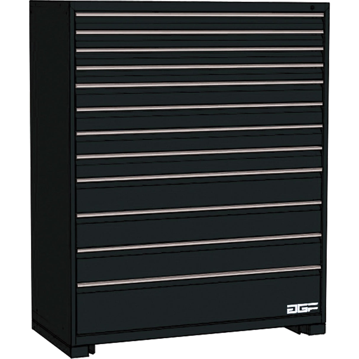Modular Drawer Cabinet, 12 Drawers, 24" W x 24" D x 60" H, Black