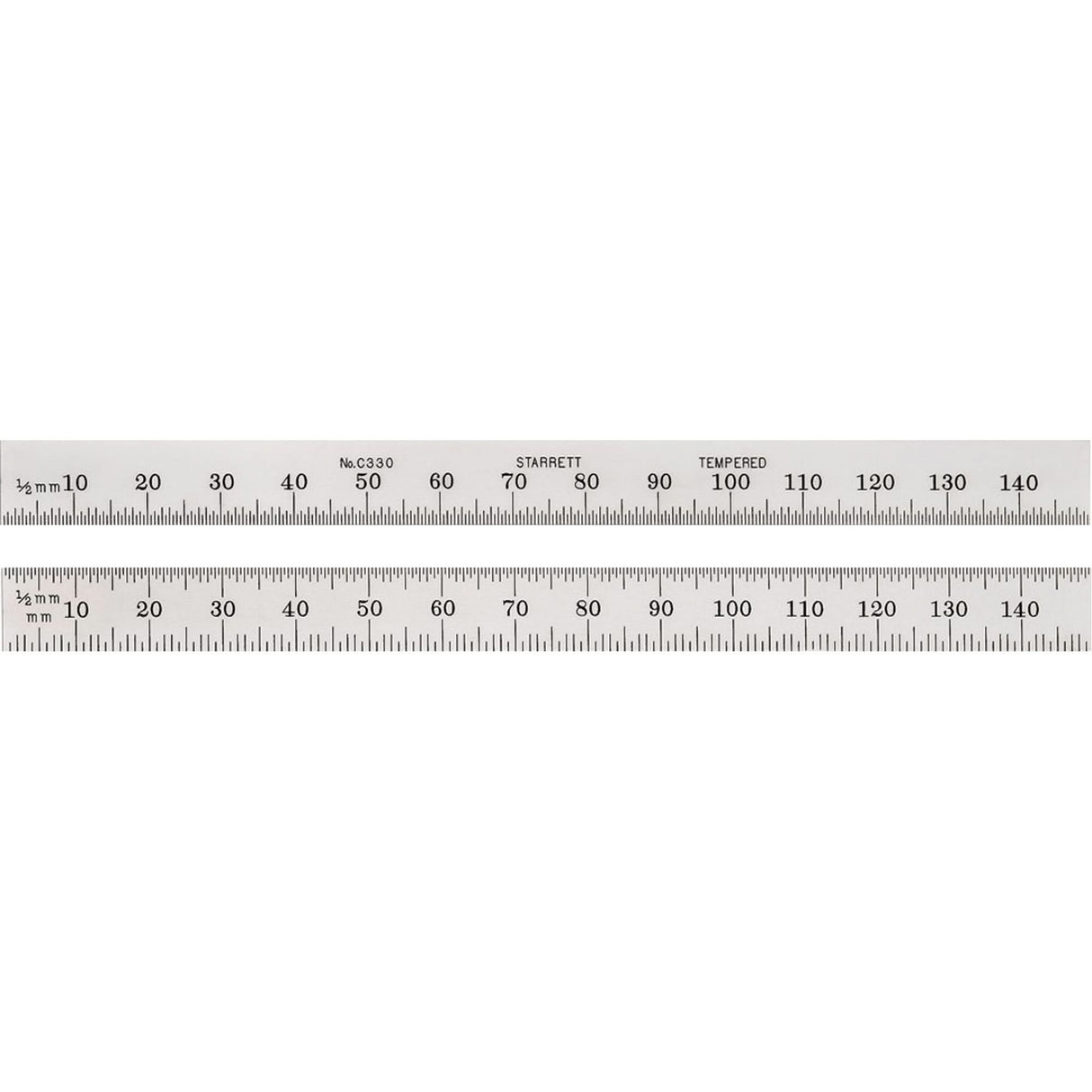 Full-Flexible Metric Rule, 150 mm L, Steel, 1 mm/0.5 mm Graduations