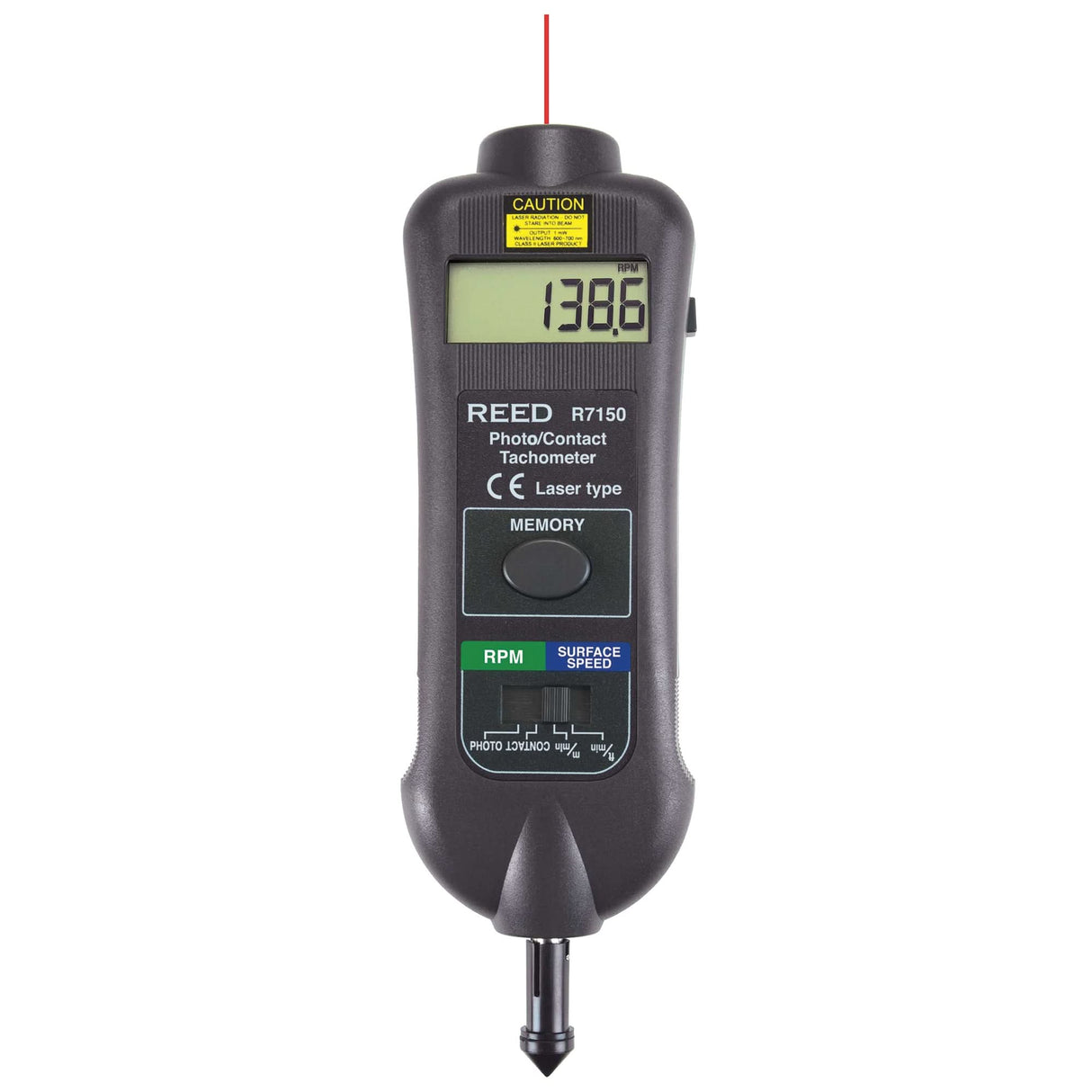 Professional Dual Function Tachometer with ISO Certificate, Contact/Photo (Non Contact)