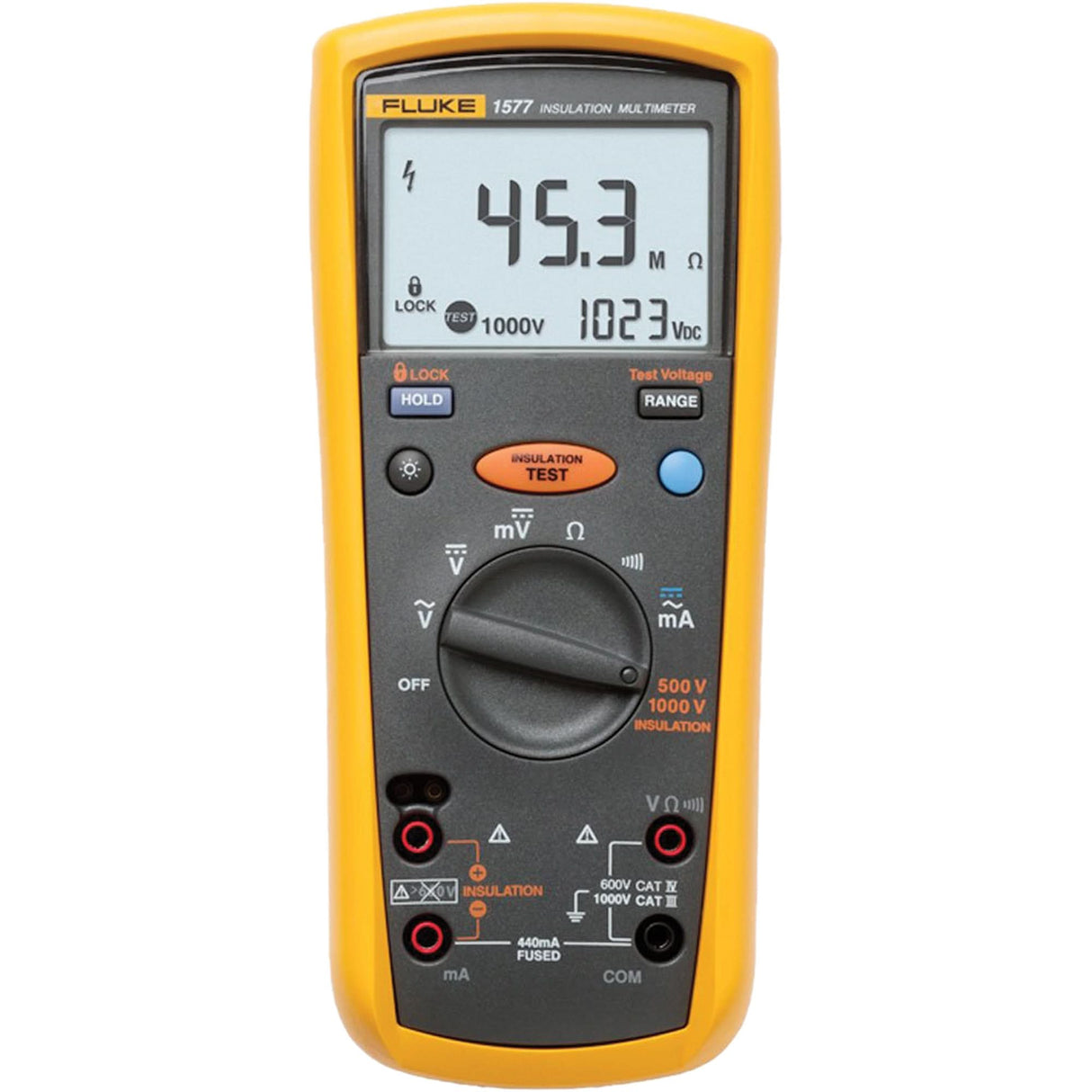 1577 Insulation Multimeter, 1000 V AC, 1000 V DC, 400 mA AC, 400 mA DC
