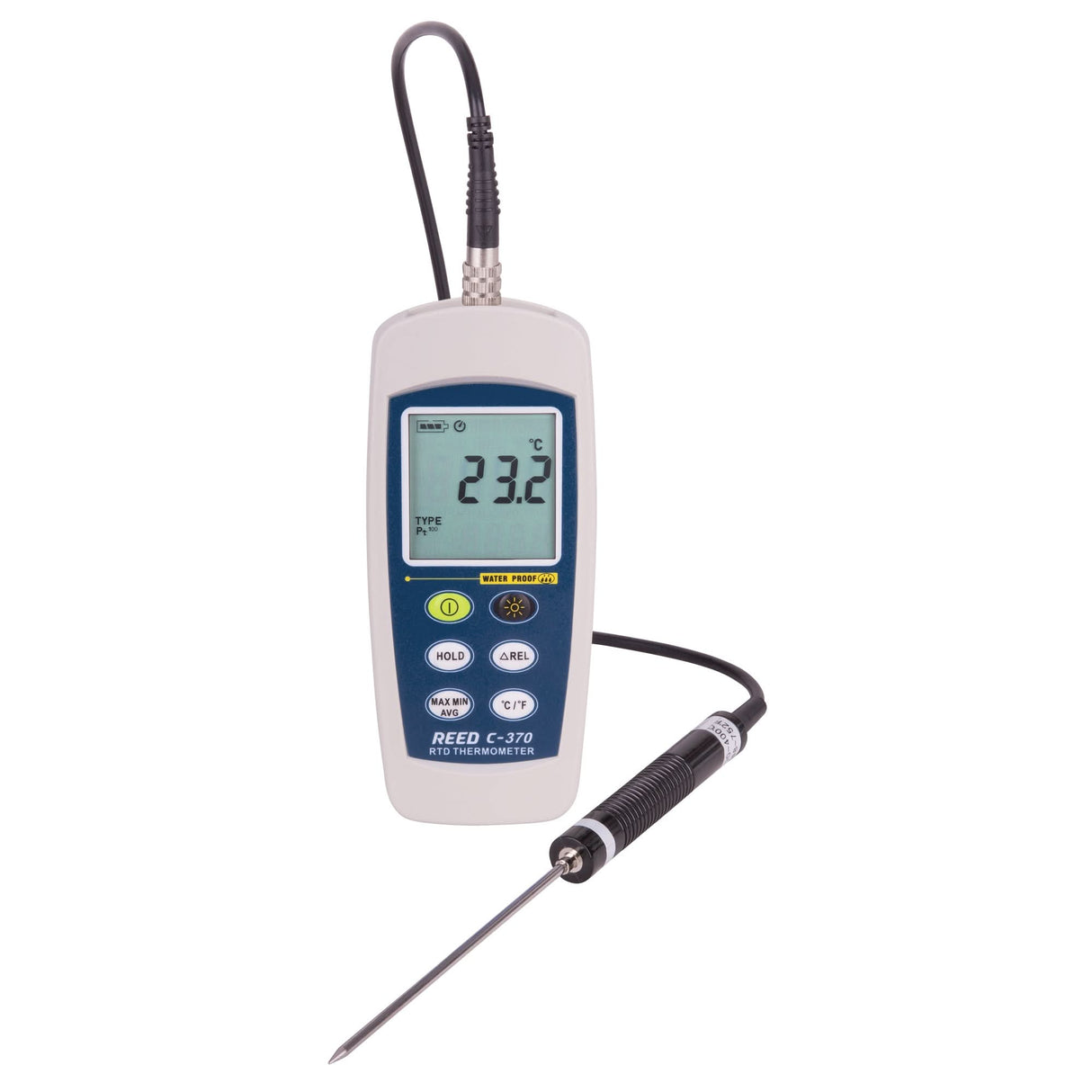 RTD Thermometer, Contact, Digital, -148-572°F (-100-300°C)