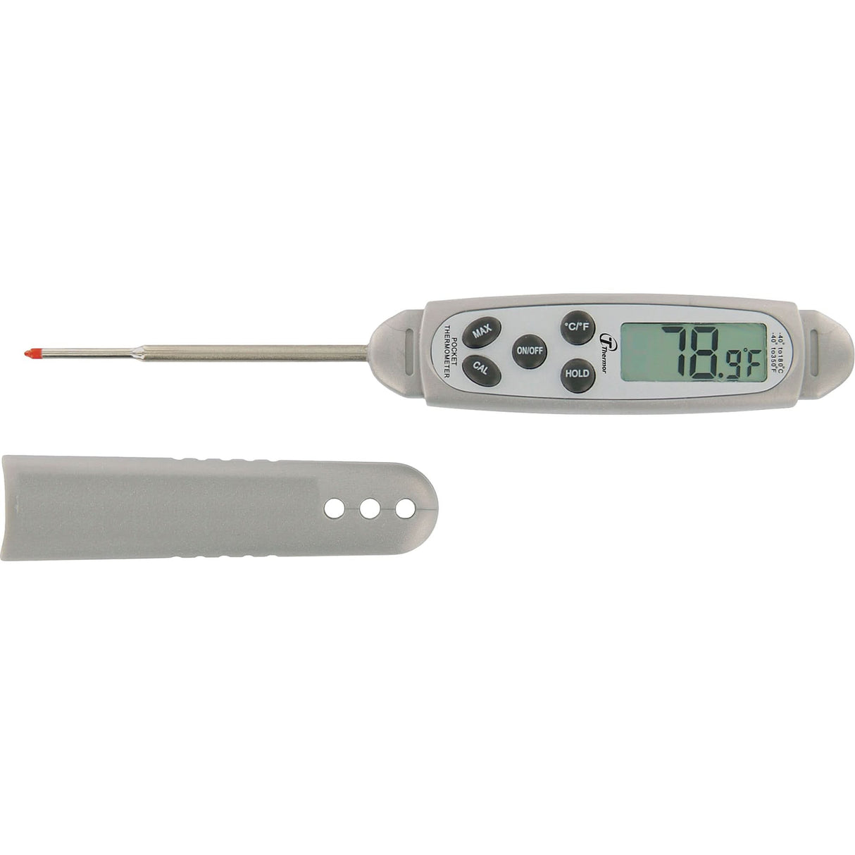 Waterproof Stem Thermometer, Contact, Digital, -40.0-450.0°F (-40.0-230.0°C)