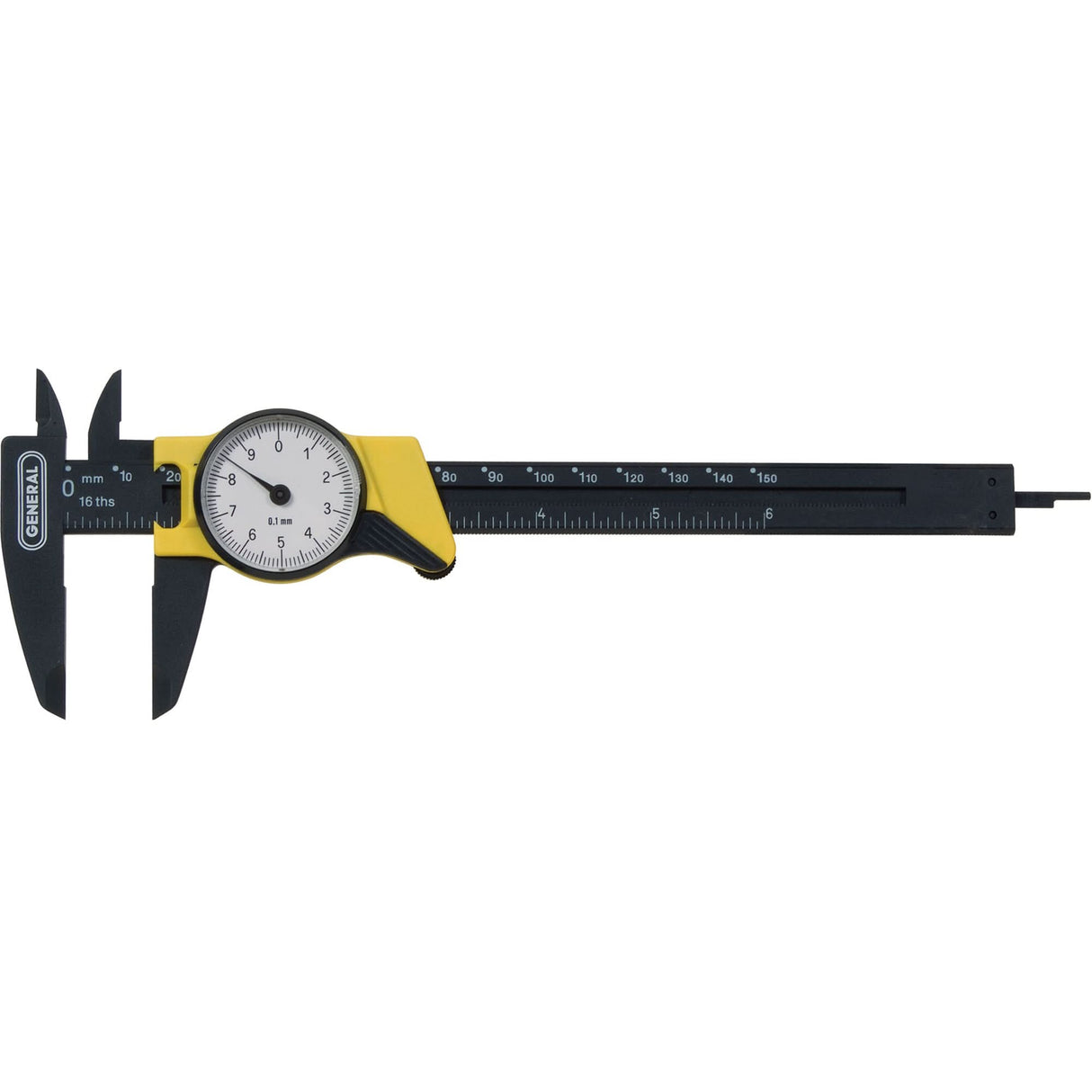 Metric Dial Caliper, 0.001 mm Resolution, 150 mm Range