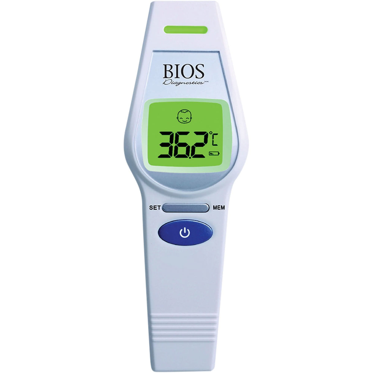 Non-Contact Forehead Thermometer, 0°C - 100.0°C (32.0°F - 212.0°F), Fixed Emmissivity