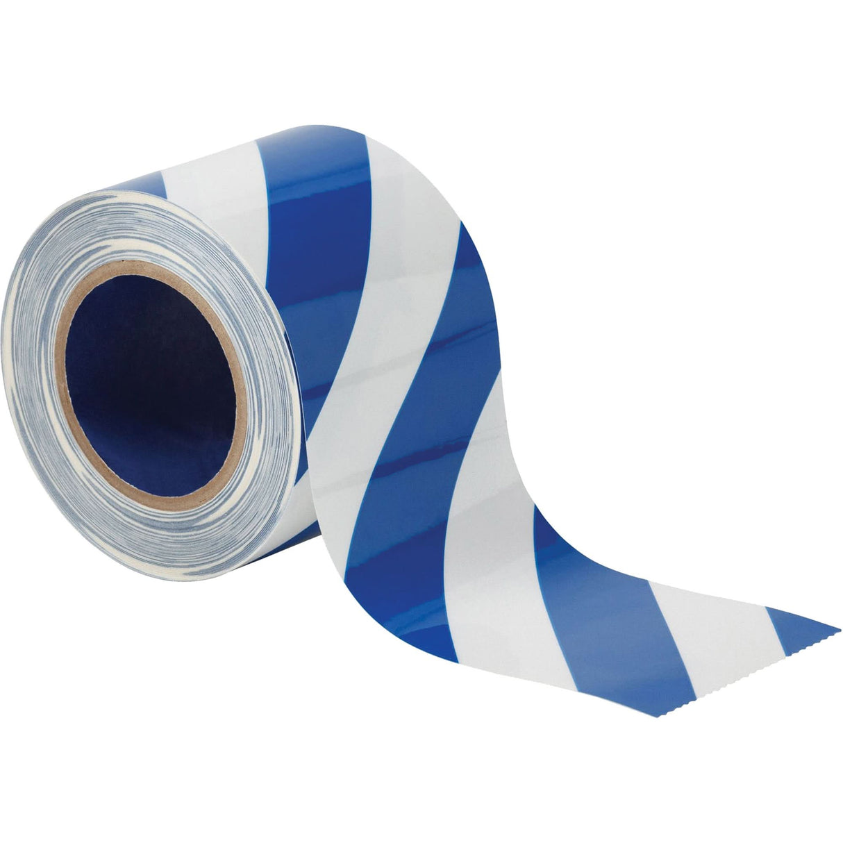 ToughStripe® Floor Marking Tape, 4" x 100', Polyester, Blue and White