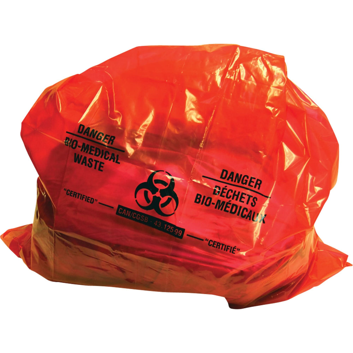 Sure-Guard™ Bio-Medical Waste Liners, Bio-Hazard, 38" L x 30" W, 2 mil
