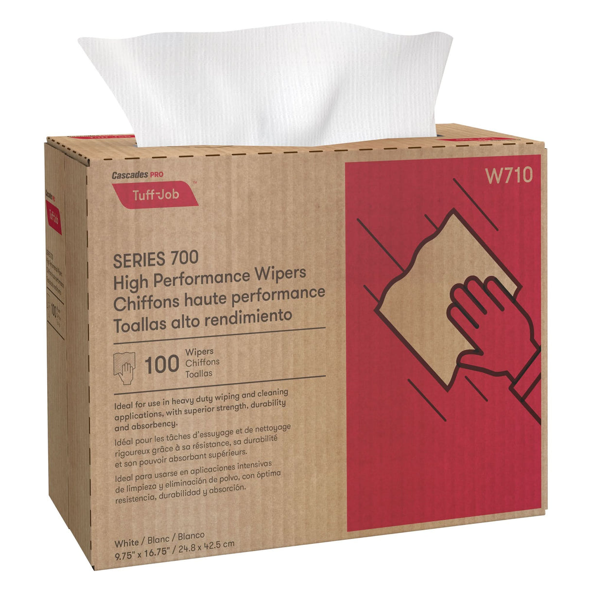 Pro Tuff-Job™ Wipers, Heavy-Duty, 9-3/4" L x 16-1/4" W